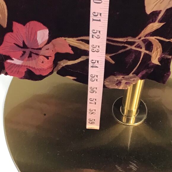 LULU'S SZ S Burgundy Exquisite Floral Burnout Strapless Maxi Dress B26 *flaw - Picture 4 of 9